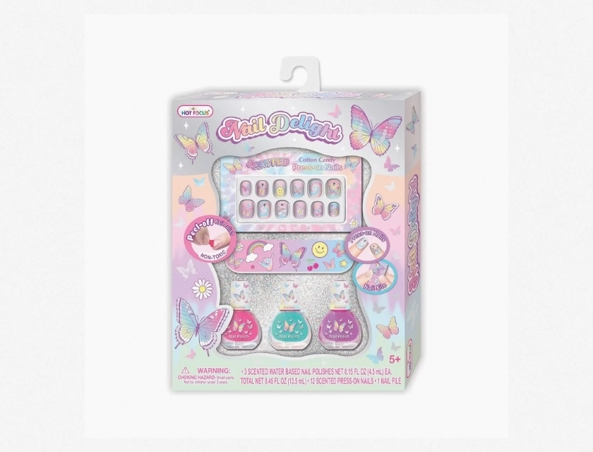 Hot Focus Nail Delight Tie-Dye Butterfly Nail Art Set