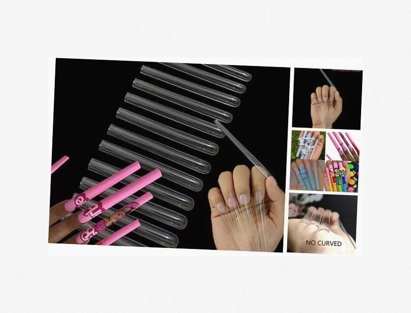 240 Piece 5XL Extra Long Square Full Cover Nail Tips for Acrylic Nails