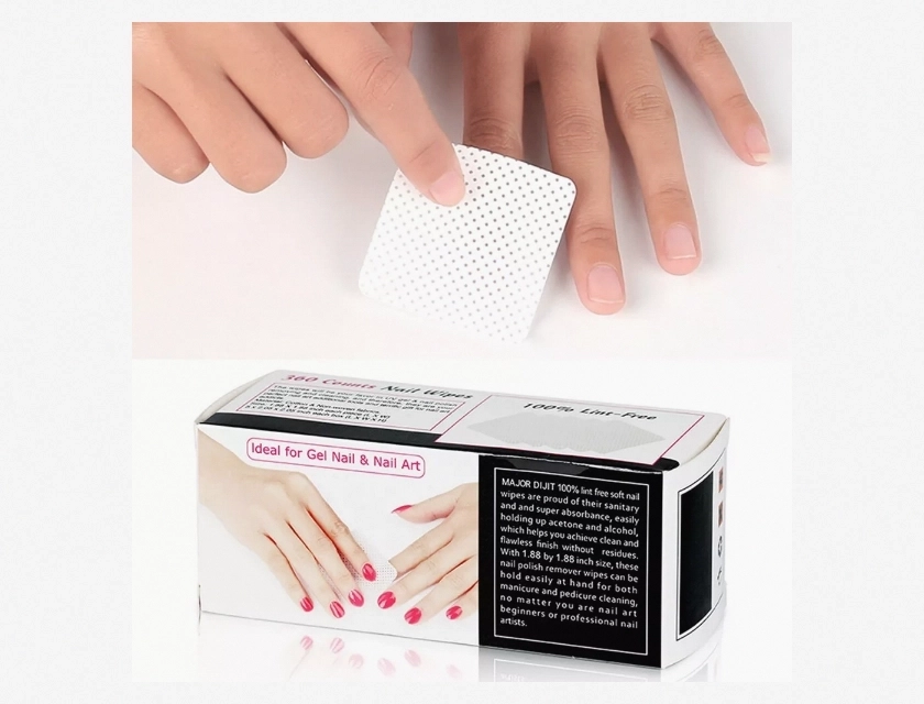 360-Piece Soft Absorbent Cotton Nail Wipes Cushions Cleanser Tips