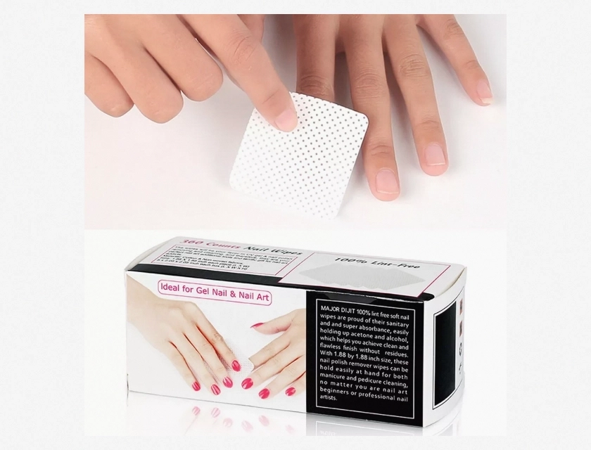 360-Piece Nail Wipes Cushions, Soft Absorbent Cotton Cleanser Tips for Nail Care