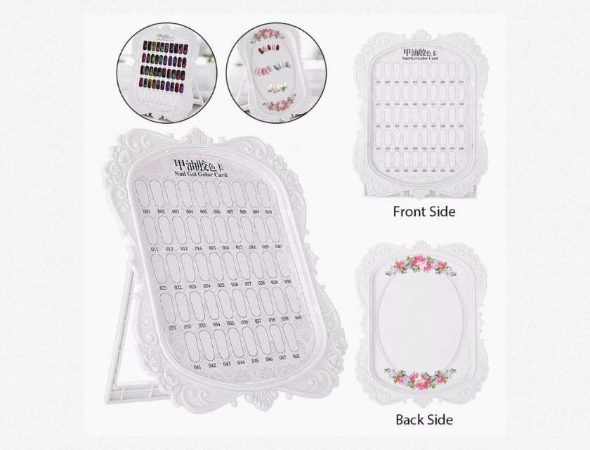Nail Art Display Stand Flower Design for 48 Colors Nail Polish Gel