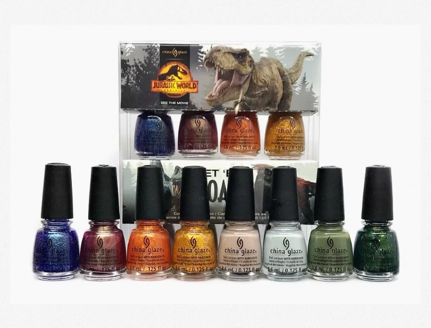 China Glaze Nail Lacquer Mini Jurassic World Let ‘Em Roar Collection 8 Colors 1/8 oz Each