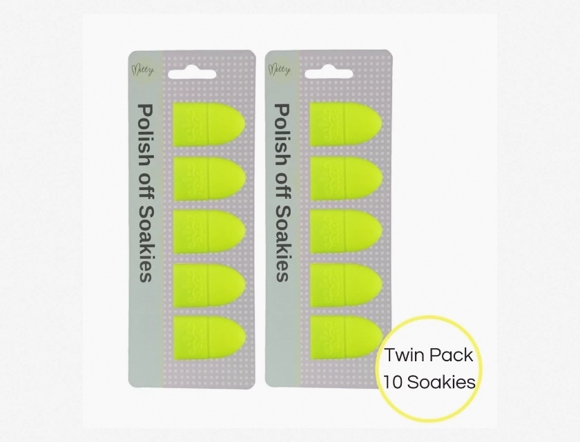 Mitty Nail Polish Remover Soakies, Sunset Yellow – 100% Acetone Free Formula, Gentle on Nails, Quick & Easy Removal