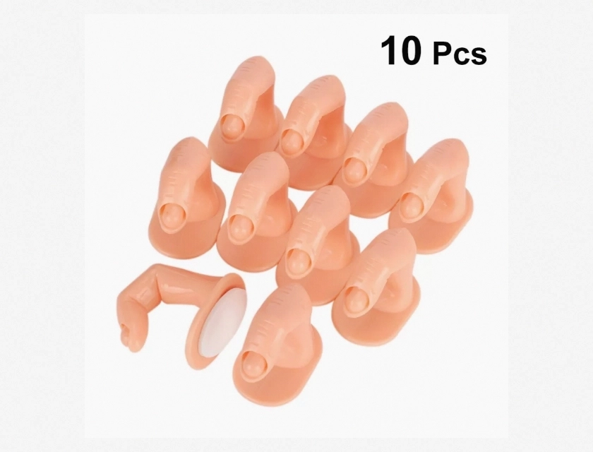 10 Pcs Nail Art Practice Finger Display Stand for Acrylic Nail Training