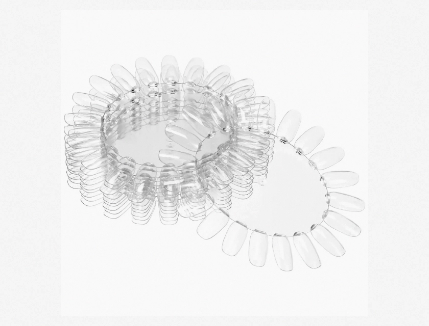 10 Pcs Bride Nail Display Chart Transparent Practice Tips Wheels