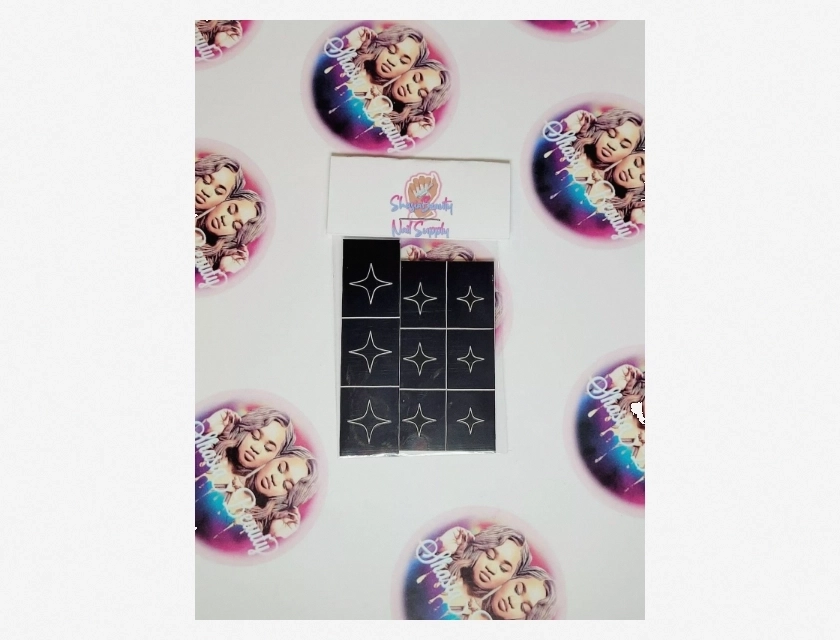 Twinkle Nail Star Stencils – 9 Pieces Nail Art Templates for DIY Star Designs