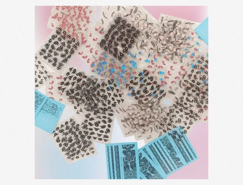 1 Sheet Random Funny Nail Stickers Nail Art Decor for Young Women