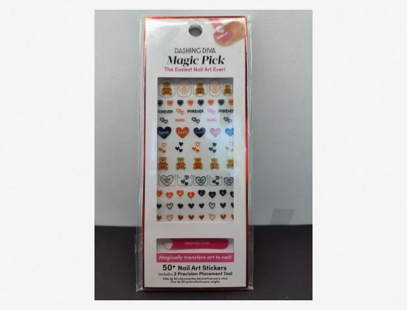 Dashing Diva Magic Press Nail Art Stickers, 50+ Count, Long-Lasting Manicure, Easy Application