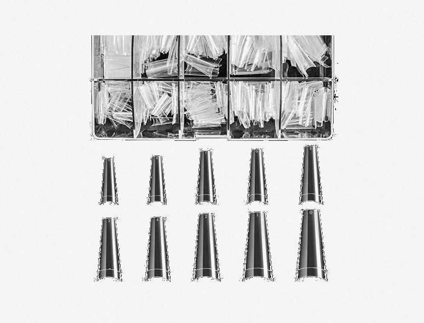 500 Pcs Clear Acrylic Coffin Nail Tips Ballerina Shape