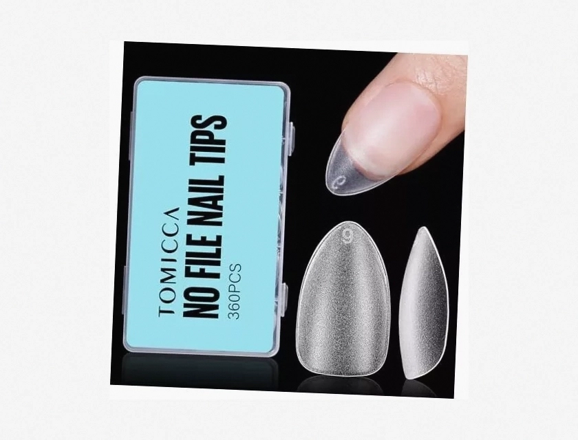 360 Pieces Short Almond Gel X Nail Tips, Soft Gel Nail Tips for Almond Nail Extensions