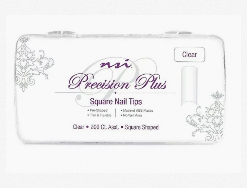 NSI Precision Plus Clear Nail Tips 200 Ct