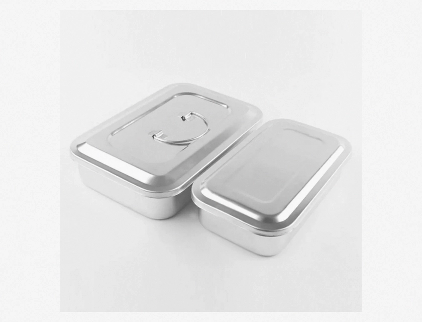 Sterilizer Tray for Nail Tools, Silver Square