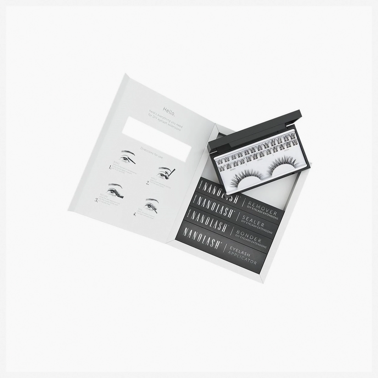 Nanolash Charm 4 Piece Set Eyelash Extension Kit