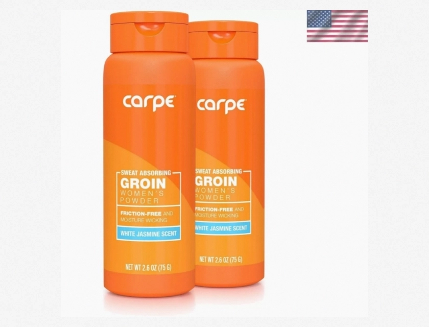 Pack of 2 Women’s Gentle Sweat Absorption Powder for Odor Control, Mess-Free