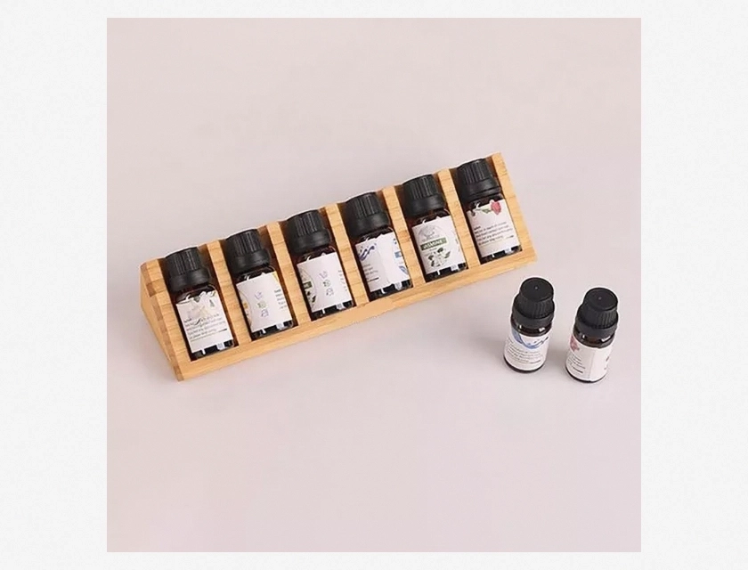 Essential Oil Storage Rack Display Stand with 6 Slots for Bottles