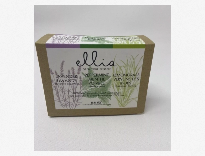 Homedics Ellia Essential Oils Set – Lavender, Peppermint & Eucalyptus, 10ml Each