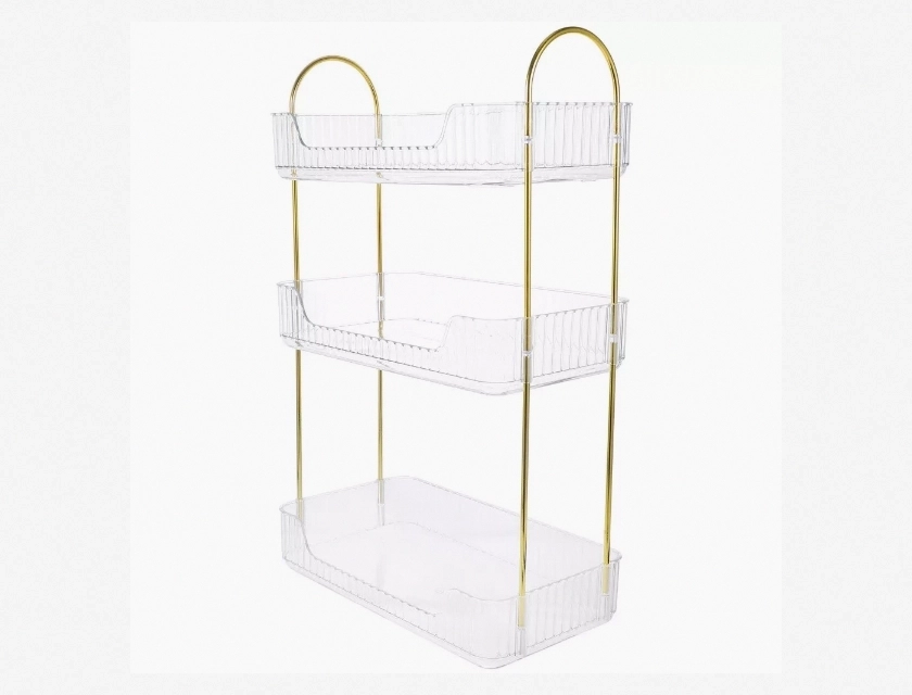 Three-Tier Countertop Dresser Organizer and Storage Shelf for Bedroom, Bathroom, or Kitchen – Space-Saving Desktop Shelf with Sturdy Construction