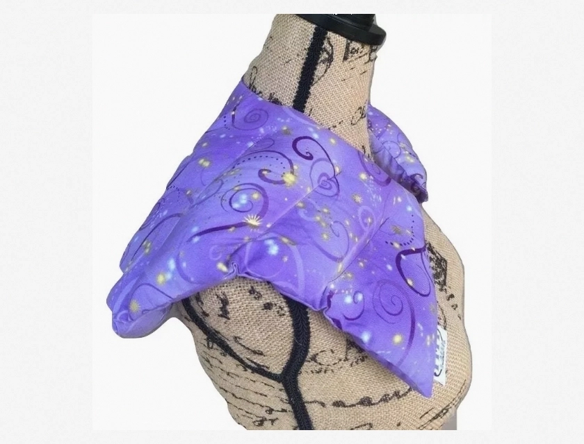 10 Chamber Herbal Pack for Shoulder and Neck – Hot or Cold Therapy – Sky Violet