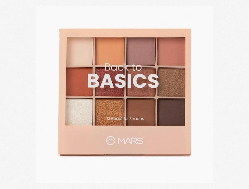 Mars 12 Shades Back to Basics Eyeshadow Palette with Applicator, Matte Finish