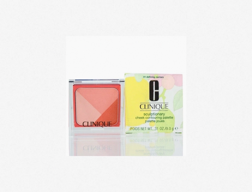 Clinique Sculptionary Cheek Contouring Blush Palette, 01 Defining Nectars, 3 Shades for Contour, Highlight, and Blush