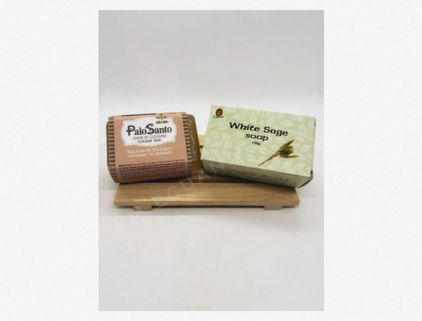 Palo Santo and White Sage Glycerin Soap Set, 4-Pack Handmade Natural Soap Bars, Aromatherapy Gift for Men and Women