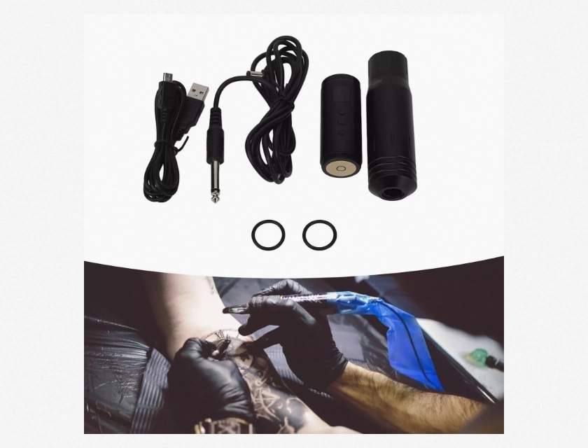 2 in 1 Wireless Tattoo Pen DC Connector 2400mAh Cordless Motor Power Supply