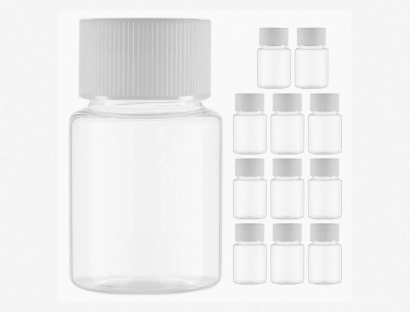 Empty Pill Bottles with Caps 30ml 12-Pack Medicine Storage Containers