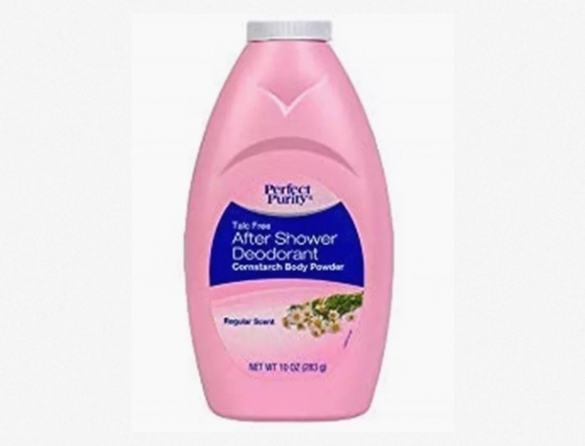 Perfect Purity Deodorant Powder Shower Cornstarch After Regular Scent 2 Bottles