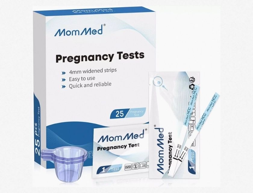 Pregnancy Test Strips 25 Pack with 25 Urine Cups, Rapid HCG Urine Test Kit, Early Result Home Pregnancy Test