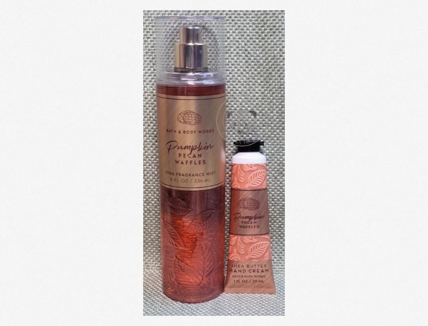 Bath & Body Works Pumpkin Pecan Waffles 2023 2-Piece Set Fragrance Mist and Hand Cream