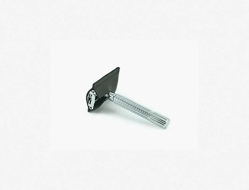 GBS Double Edge Safety Razor, Butterfly Twist to Open Design, Classic Wet Shave