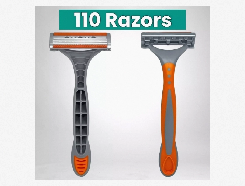 Vaylor Neo Disposable Razors for Men, 3-Blade, 110 Count, Premium Shaving Razors for Smooth Skin