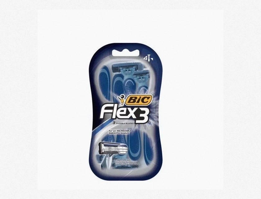 Bic Flex 3 Disposable Razors, 3-Blade, 8 Count, Men’s Razor for a Smooth Shave