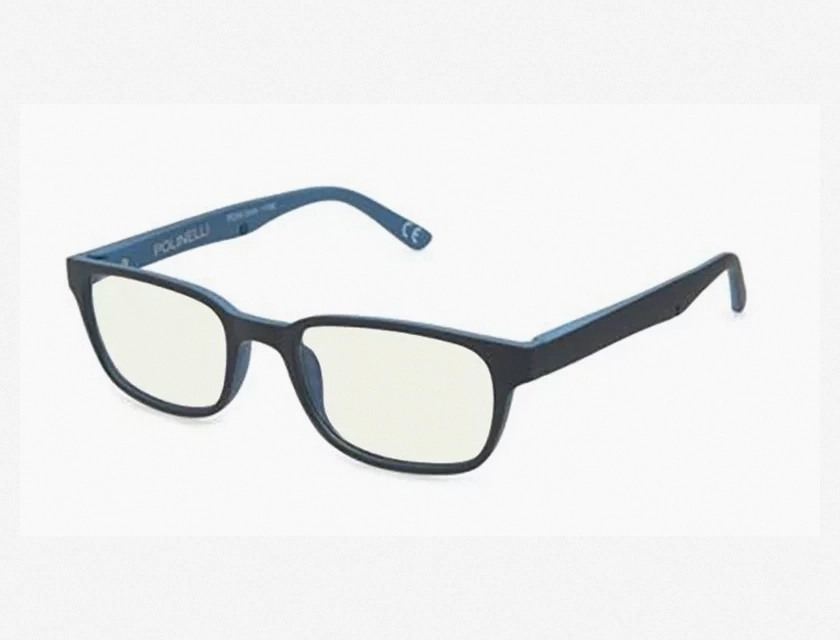 Polinelli +2.0 Reading Glasses for Men and Women, Gray Teal Frame, Lightweight Blue Light Blocking Readers