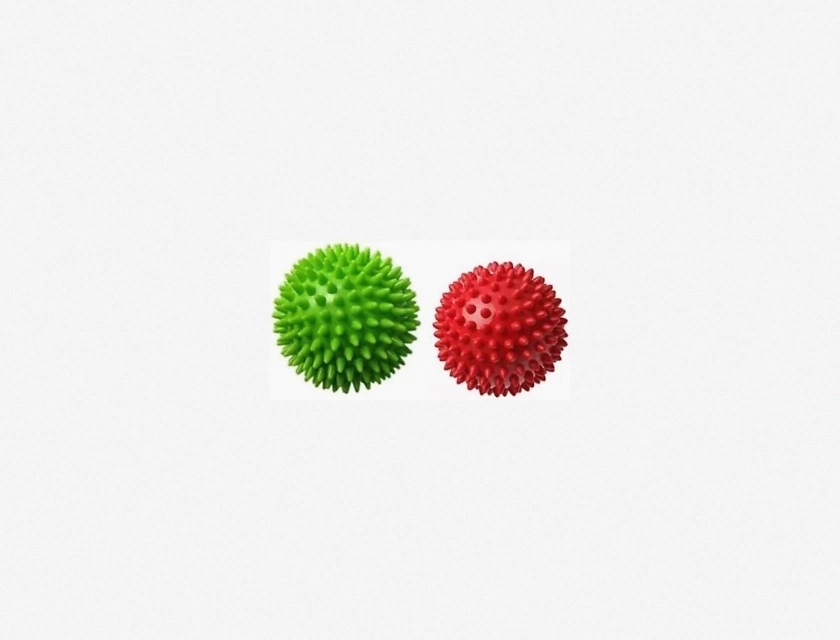 Therapist’s Choice Pack of 2 Spiky Massage Balls, Hard and Soft Combo for Stress Relief