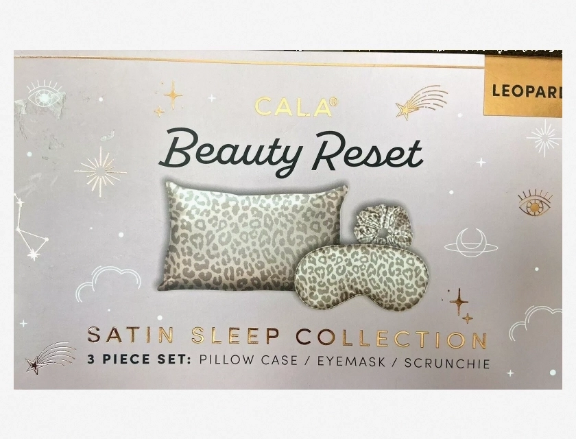Satin Sleep Collection 3-Piece Set in Pink/Champagne