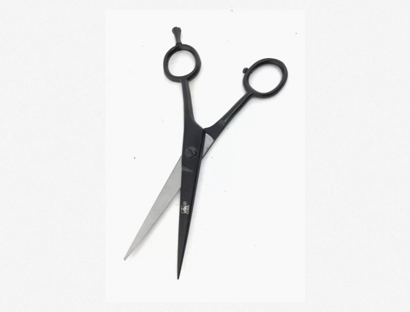 GBS 5.75-Inch Black Scissors – Premium Stainless Steel Sharp Blade for Office, Home, and Craft