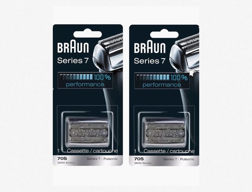 Braun Series 7 Pulsonic 70S Replacement Cassette, 2-Pack, Compatible with 9000 Series