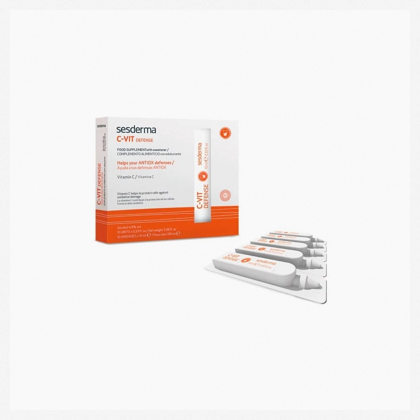 Sesderma Antiox Defense 10X 10ml – Antioxidant Serum for Face, Vitamin C & E, Brightening and Anti-Aging Treatment