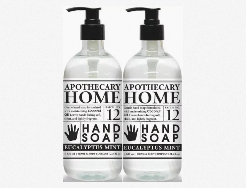 Apothecary Home Hand Soap Set 20.5 oz Eucalyptus Mint Coconut Vanilla Lavender Sage