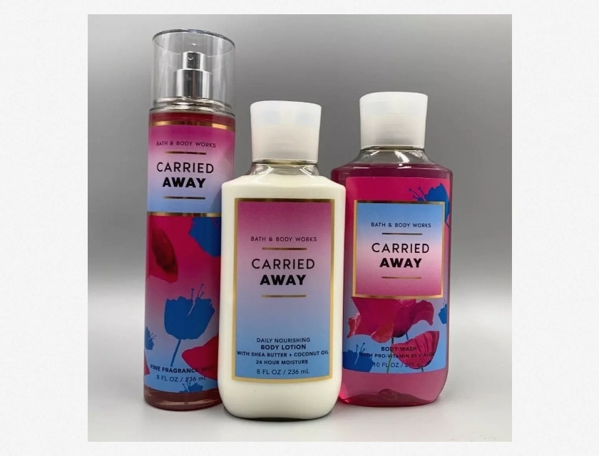 Bath & Body Works Carried Away 3-Piece Gift Set Full Size Lotion Mist and Body Wash