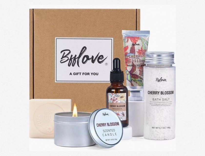 Bath & Body Works Spa Gift Set – Cherry Blossom Scent – Women’s Gifts
