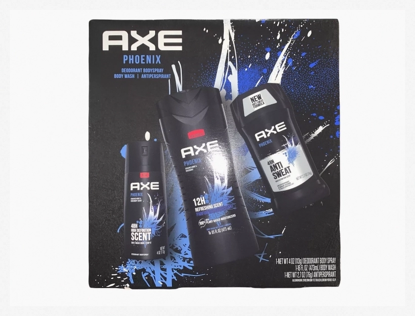 Axe Phoenix Gift Set with Body Spray, Body Wash, and Anti-Perspirant Deodorant