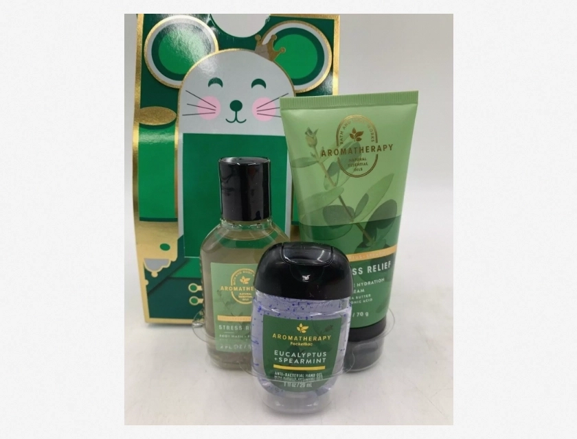 Bath & Body Works Eucalyptus Spearmint Stress Relief 3-Piece Gift Set