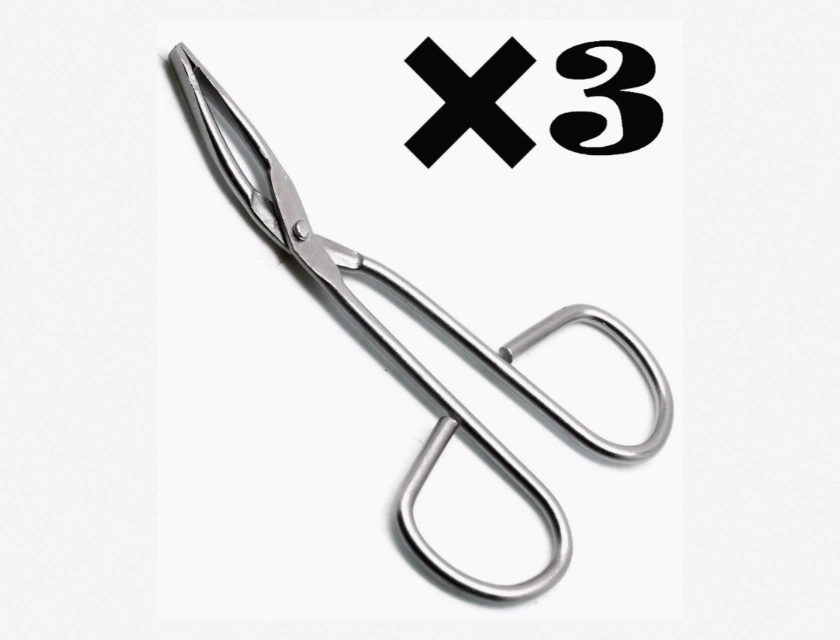 Eyebrow and Eyelash Tweezer and Scissor Set, 3 Piece, 3.4 Inch Hair Remover