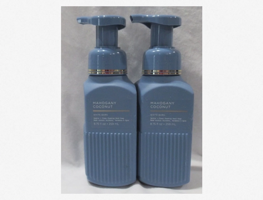 White Barn Bath & Body Works Gentle & Clean Foaming Soap Set, 2 Count, Mahogany Coconut Scent