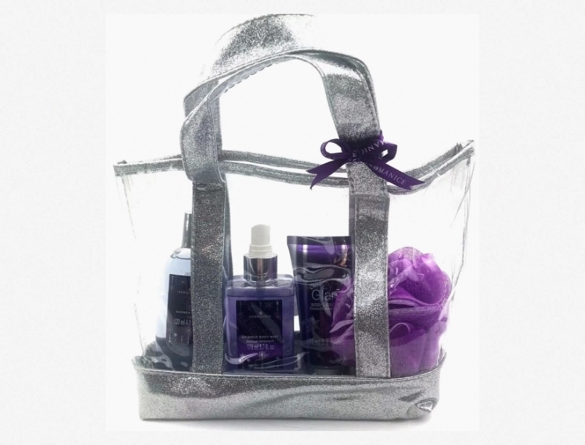 Glitzy Glam Gift Set with Shower Body Mist and Lotion for Girls and Women with Glitter