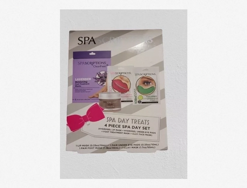 Spascription Spa Day Treats Gift Set 4 Piece Holiday Set Stocking Stuffers