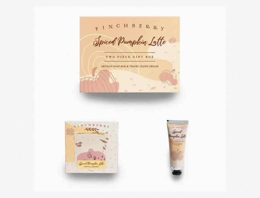 Finchberry Spiced Pumpkin Latte Gift Set 2 Piece Vegan