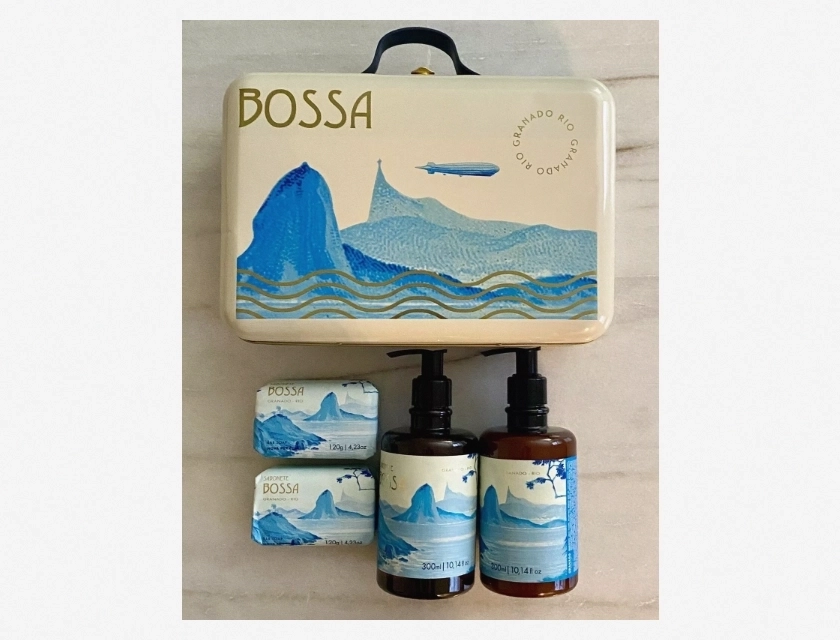 Bossa Granado Soaps and Lotion Tin Set – Gift Box with Scented Bar Soaps and Body Lotion